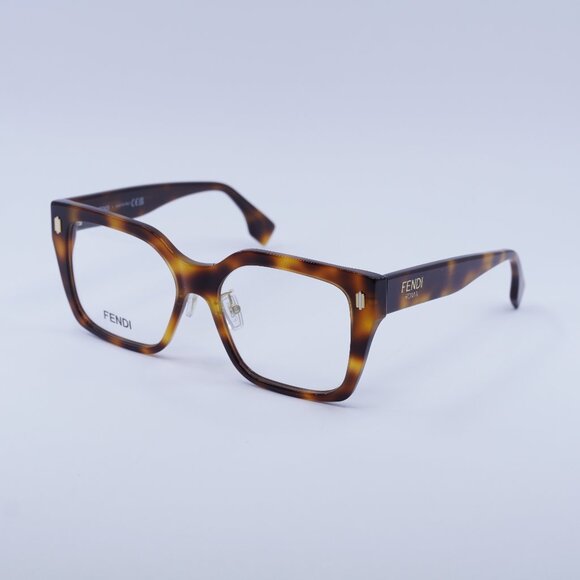 🕶️ New Fendi FE50085F 053 Eyeglasses - Shiny Havana Frame - Picture 1 of 9